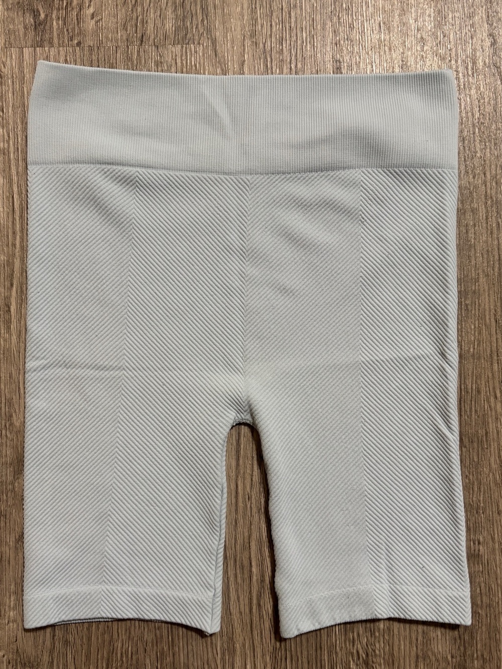 Nikibiki Ribbed Seamless Biker Shorts OS Gray High Waist Yoga